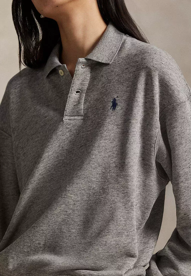 Lightweight Fleece Long-Sleeve Polo
