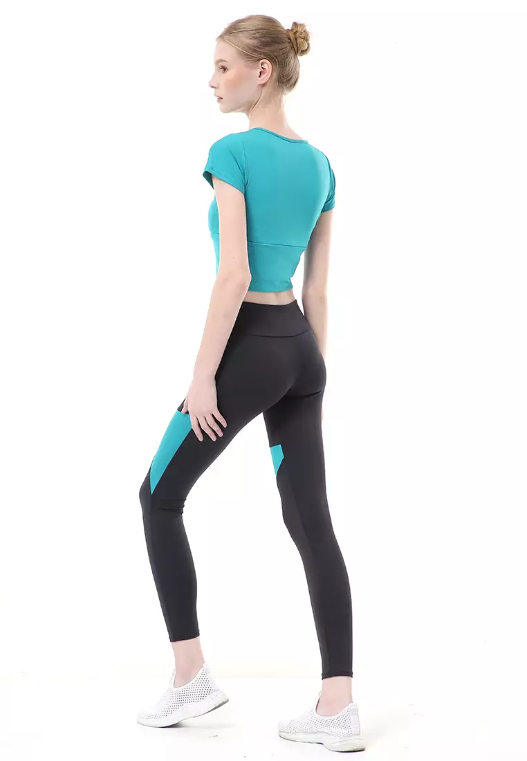 Jovita One Set Atasan Bawahan Baju Senam Aerobik Relaxed Fit - Tosca