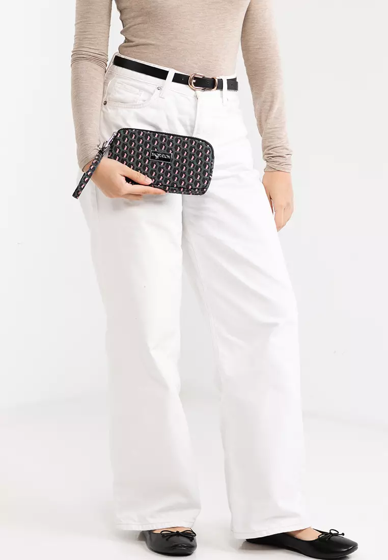 Printed Nylon Wristlet Pouch