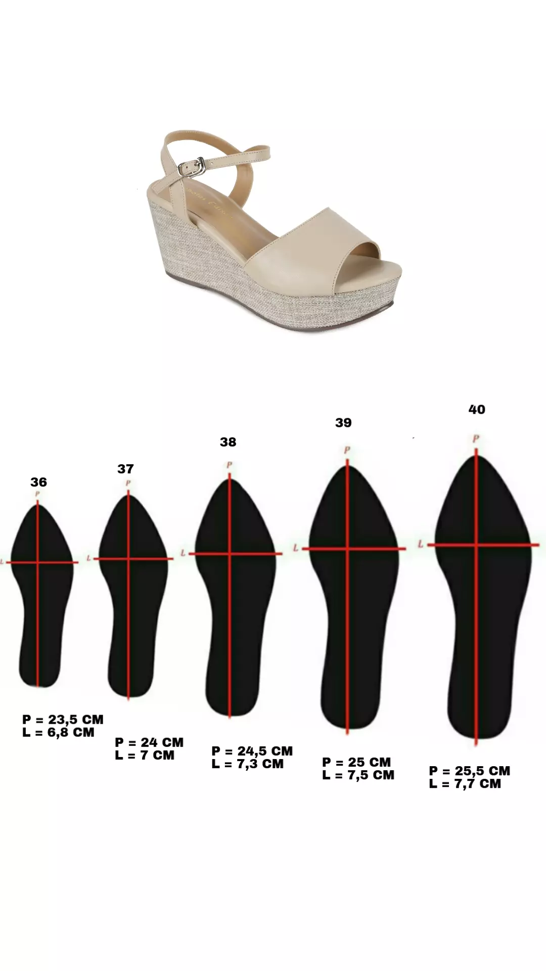 Wedge Zoey Cream
