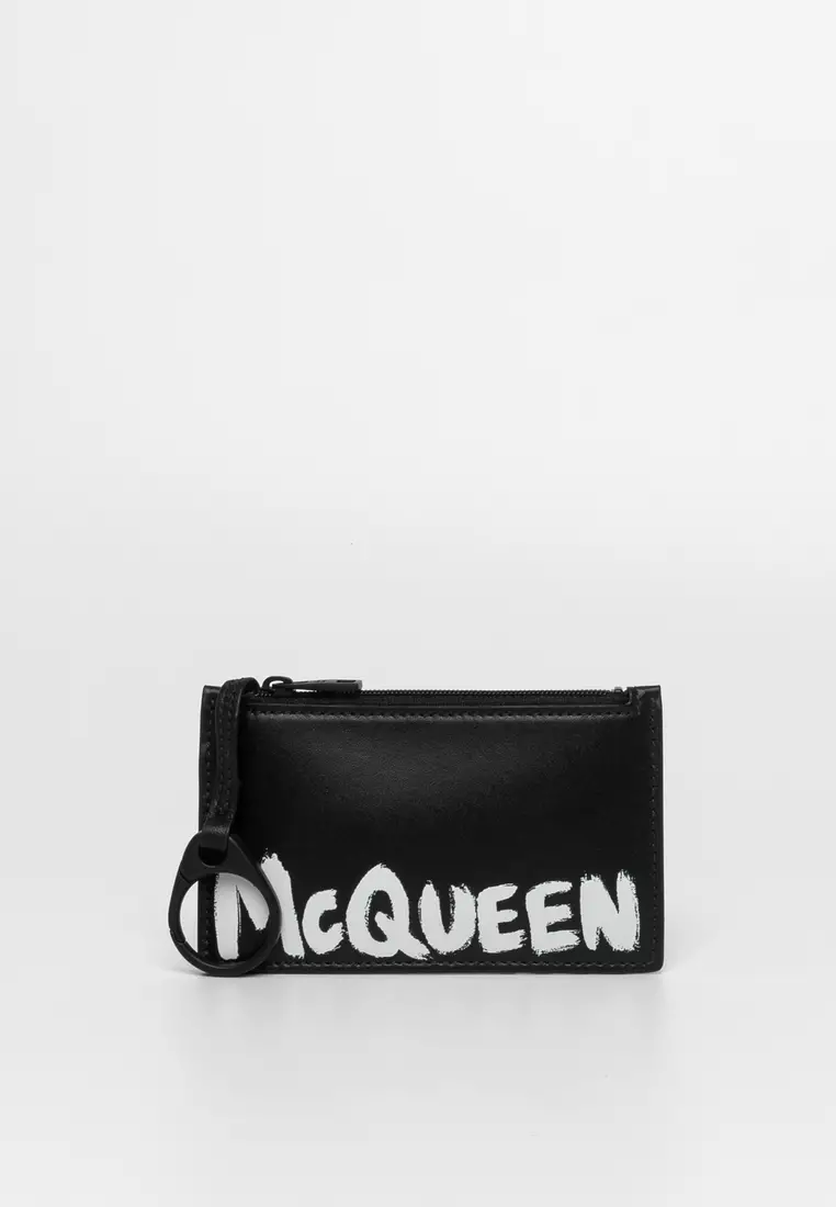 Alexander McQueen Calfskin Leather Card Holder coin Purse