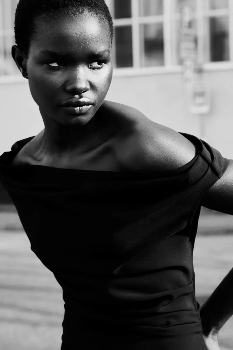 Draped one-shoulder dress