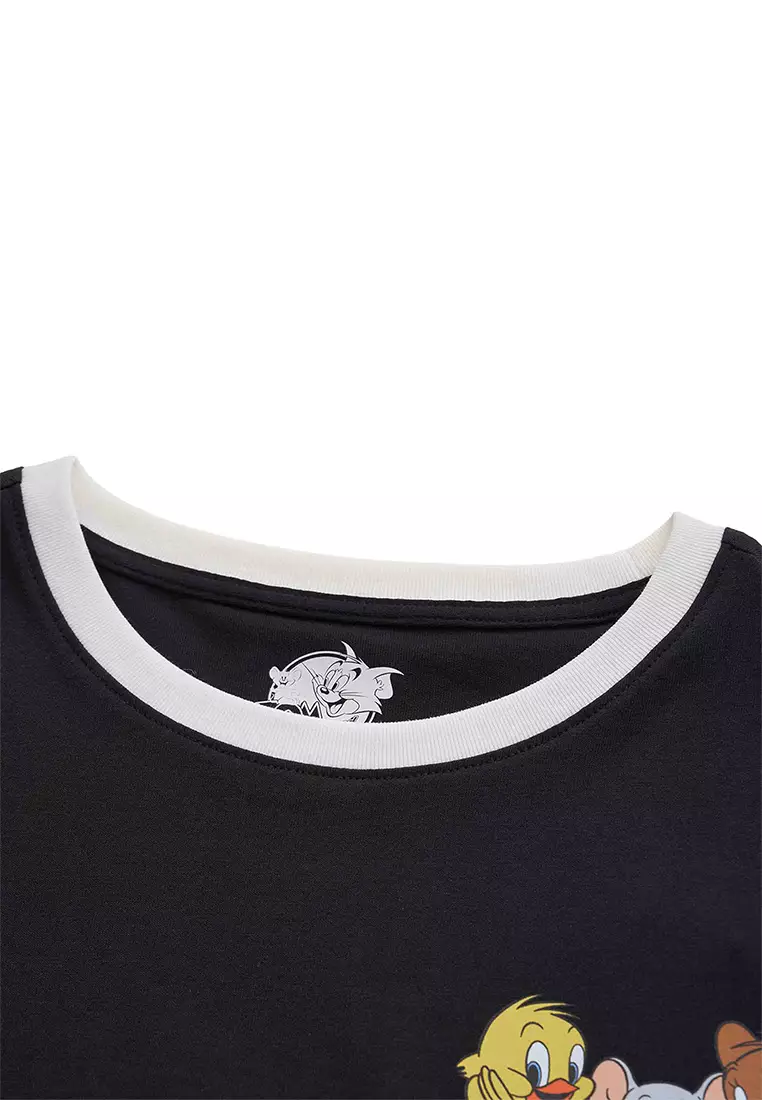 Women's Tom and Jerry Boyfriend Fit Printed Tee