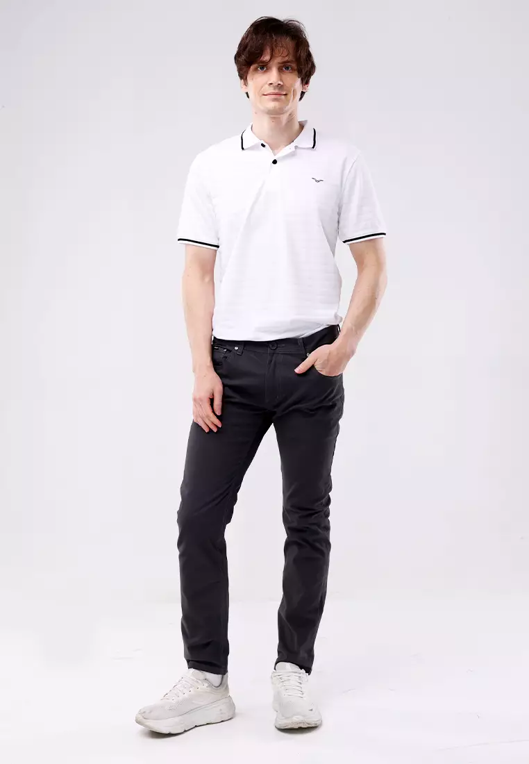 Colored Long Pants Slim Tapered Stretch