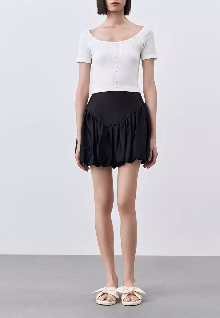 Ruffle A Line Skirt