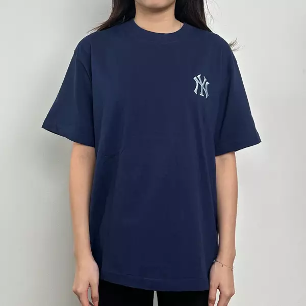 Kaos MLB NY BACK MONOGRAM BLUE NAVY 100% ORIGINAL