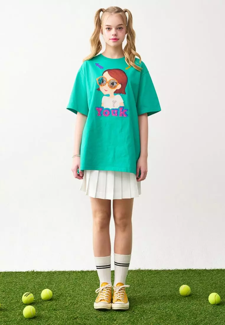 Colorful T-Shirt F Green Ria