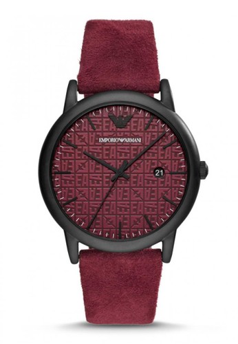 Jual Emporio Armani Emporio Armani Luigi Burgundy Suede Watch Ar11273 Jam Tangan Pria Original Zalora Indonesia
