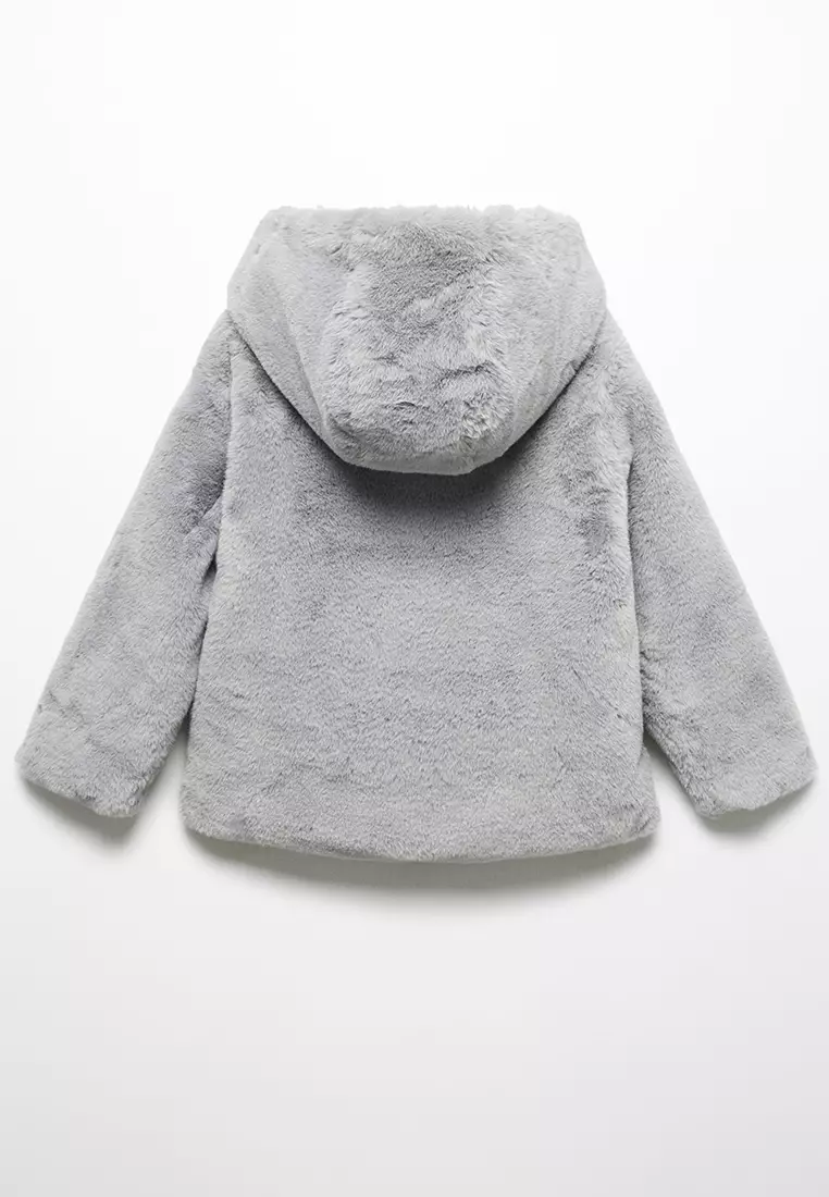 Child faux outlet fur coat