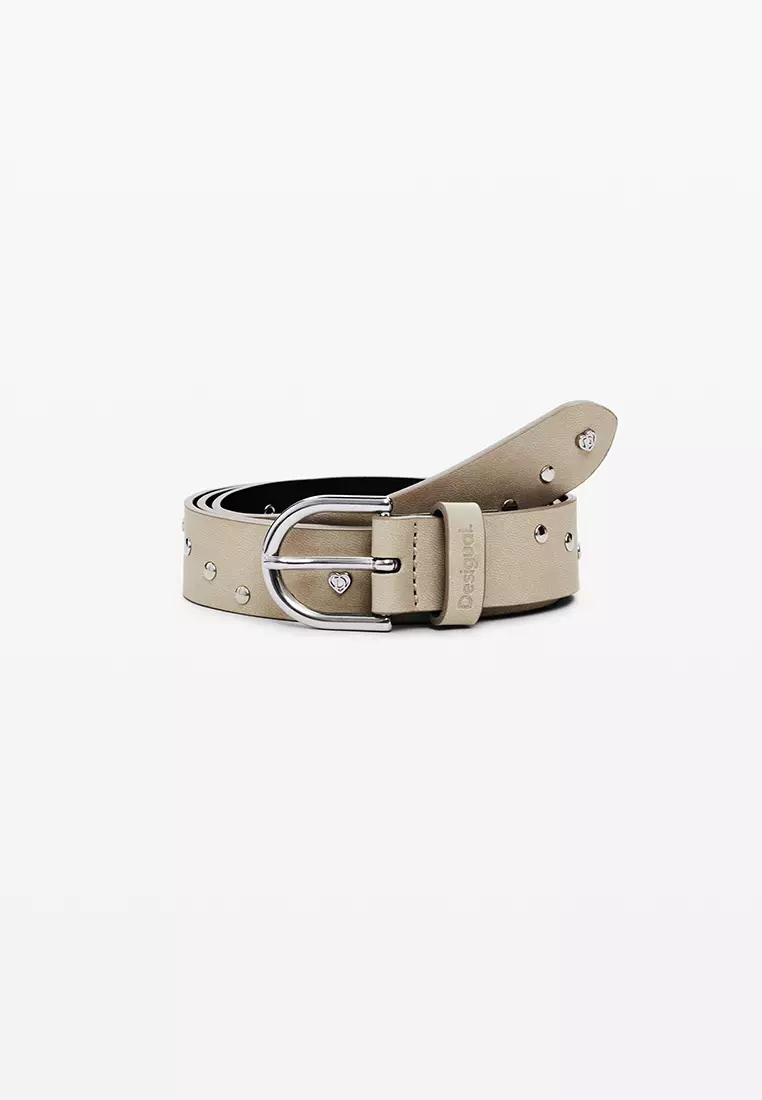 Leather studded belt
