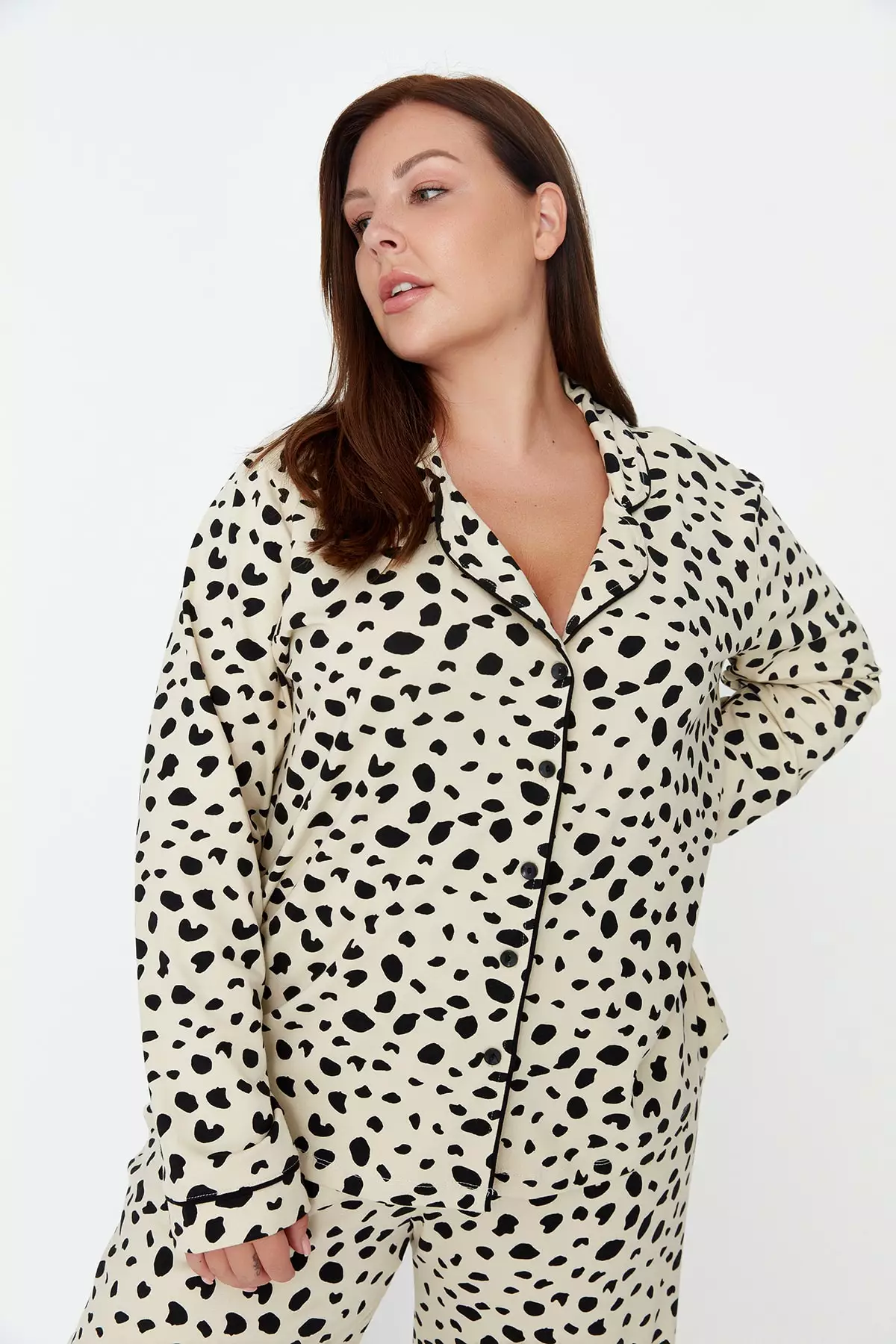 Colorful Animal Patterned Shirt Collar Pajamas Set - Tbbaw23Ai00015