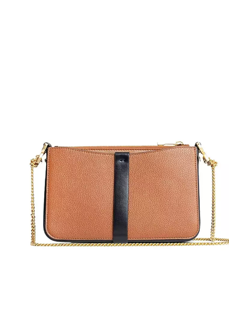 Marcie Pouch Crossbody Bag in Tan