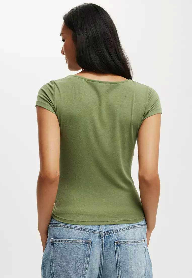 Sunday Boat Neck Short Sleeve Top