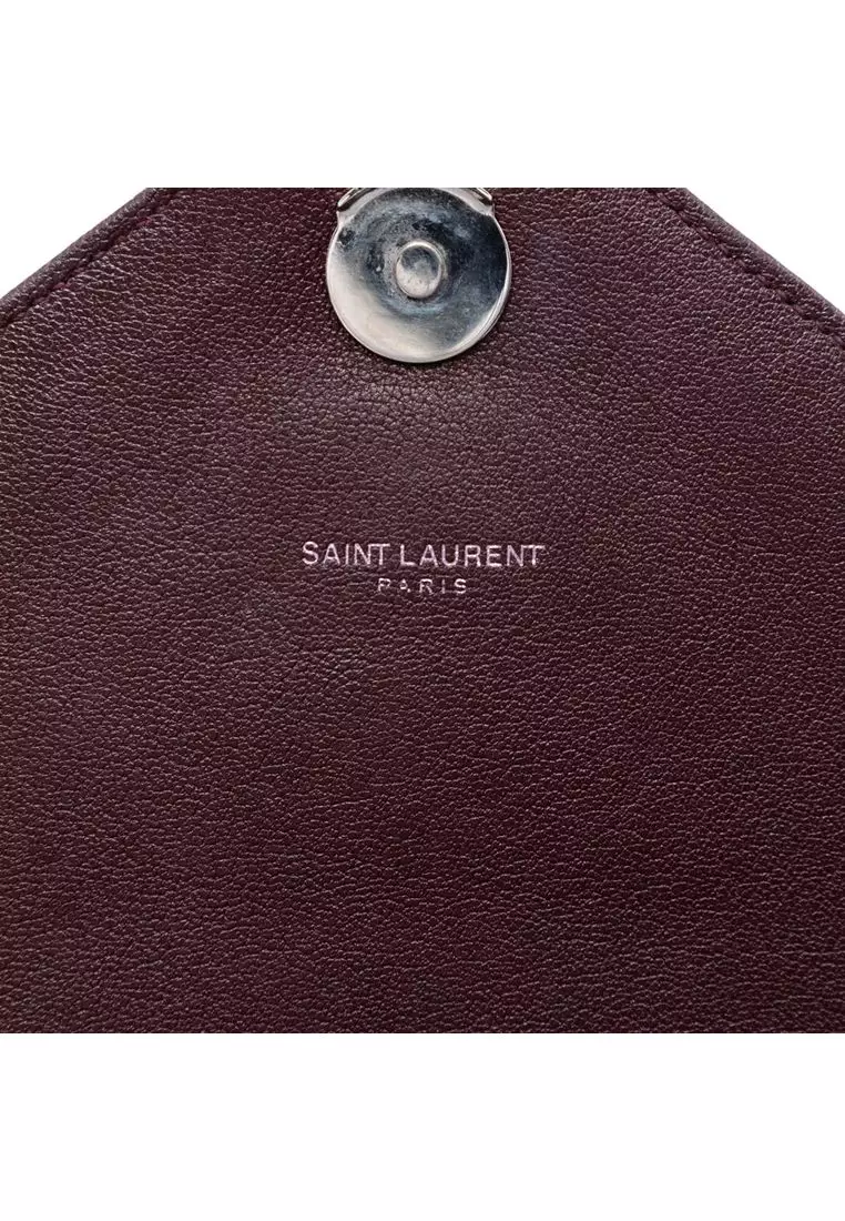 Pre-Loved Saint Laurent Medium Chevron Sheepskin Monogram College Satchel