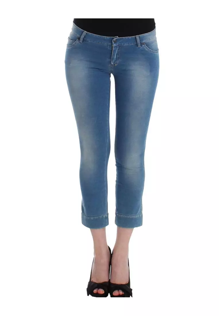 Buy Ermanno Scervino Beachwear Capri Jeans with Logo Details 2025