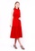 nicole red nicole Modern Mandarin Collar Maxi Dress with Unique Pleated Design On Waist 5DE0EAAAD8A660GS_1
