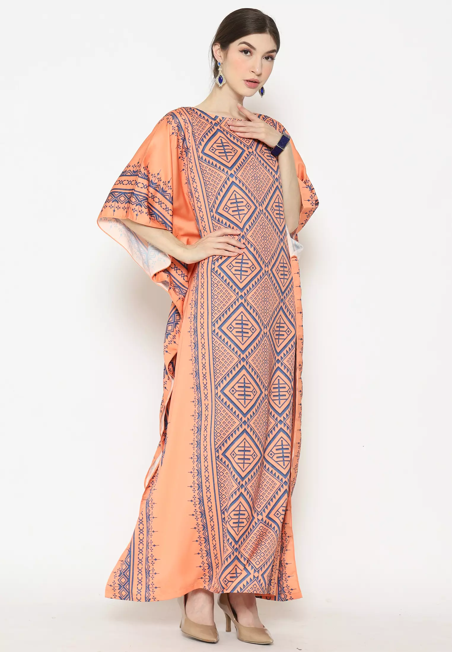 Kanzi Exclusive Short Sleeve Songket Kaftan