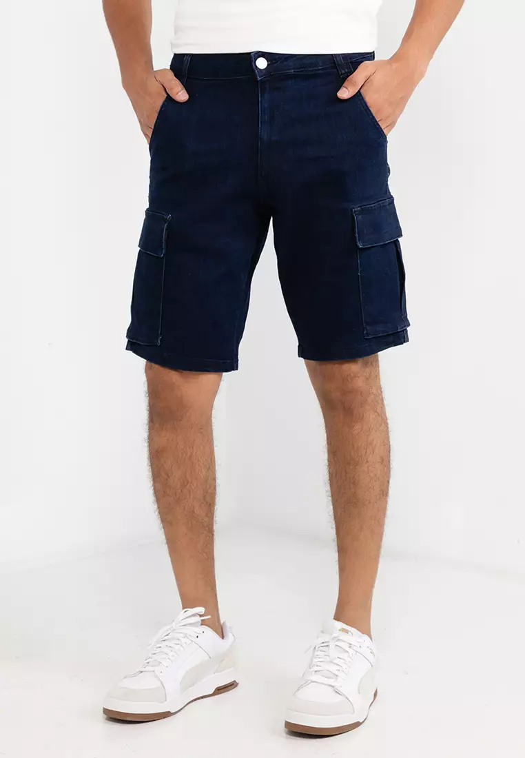 Men's blue jean sales cargo shorts