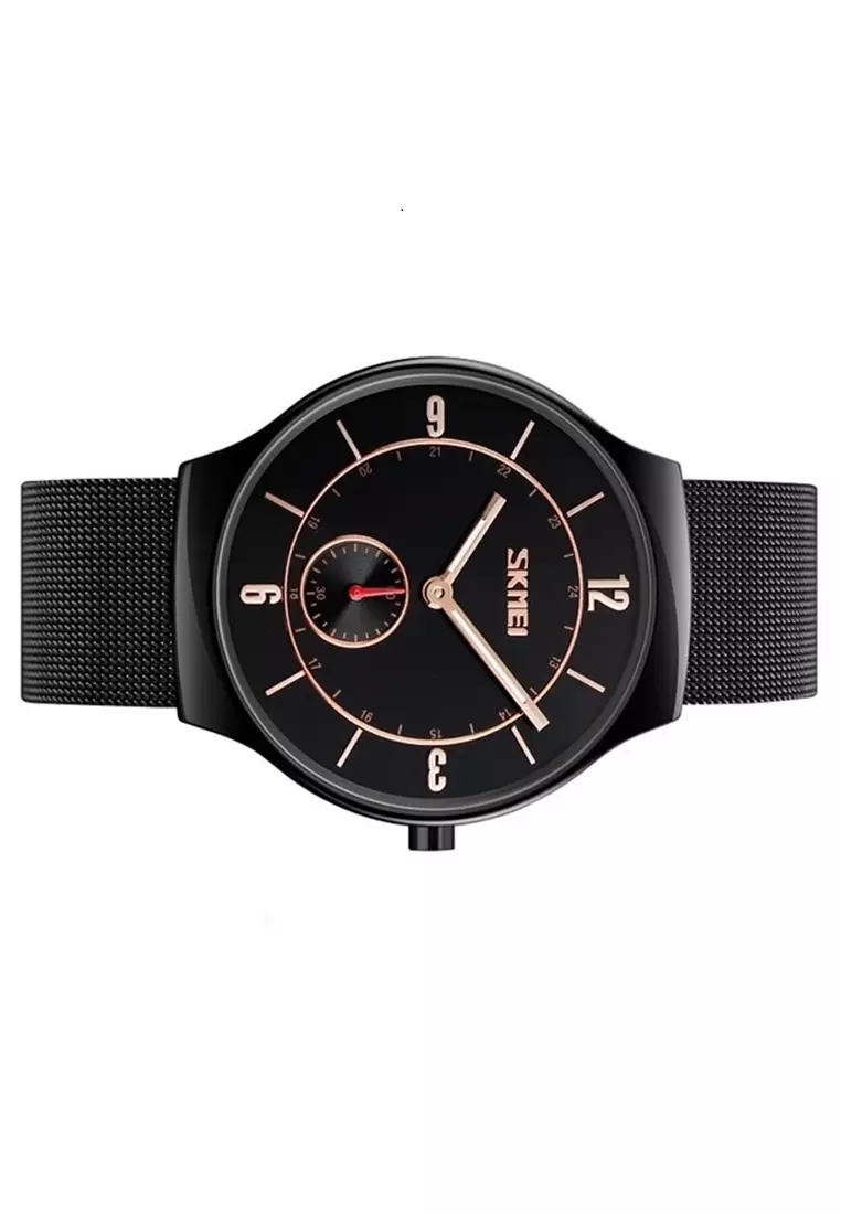 Jam Tangan Kasual Analog Pria Waterproof 30m Strap Tali Material Stainless Steel BZ87 ORIGINAL