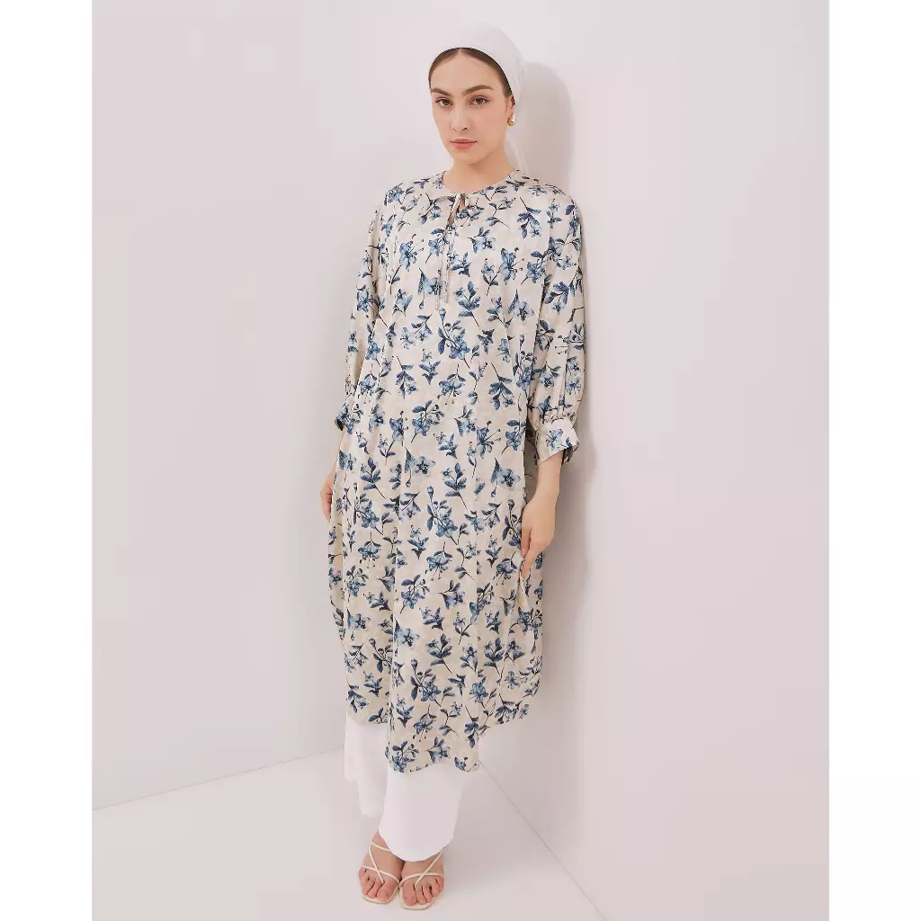 Urban Exchange Kaftan Maxie Beige - Gamis Cream Muslimah Lebaran Rayon