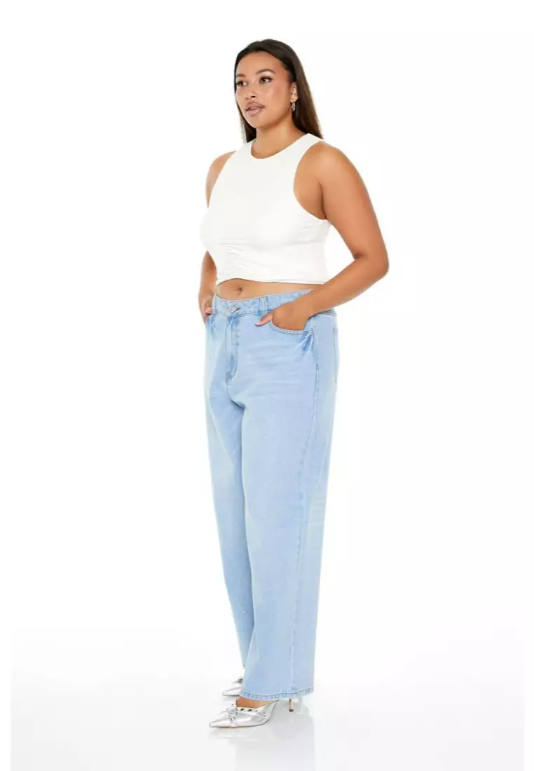 Forever 21 plus size jeans cheap