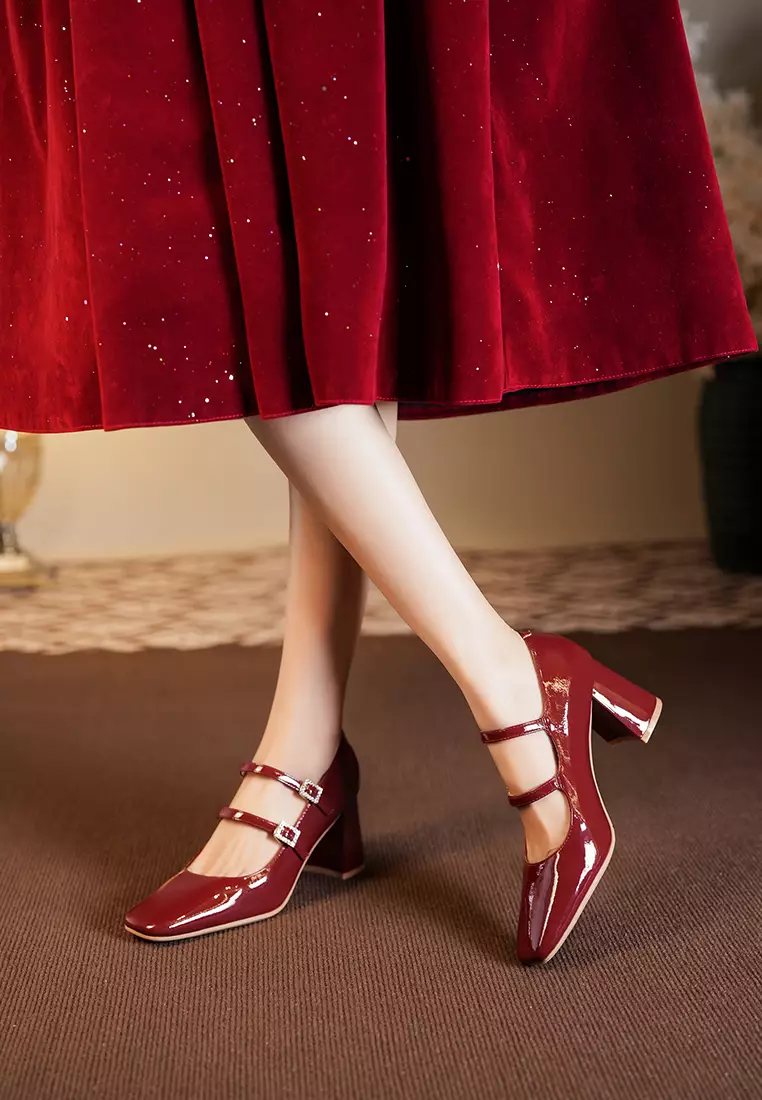 6CM Double Strap Mary Jane Shoes BY997-2