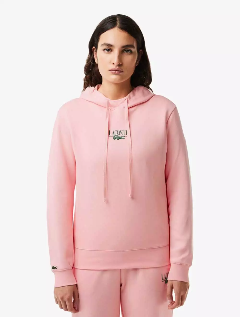 Lacoste hoodie pink new arrivals