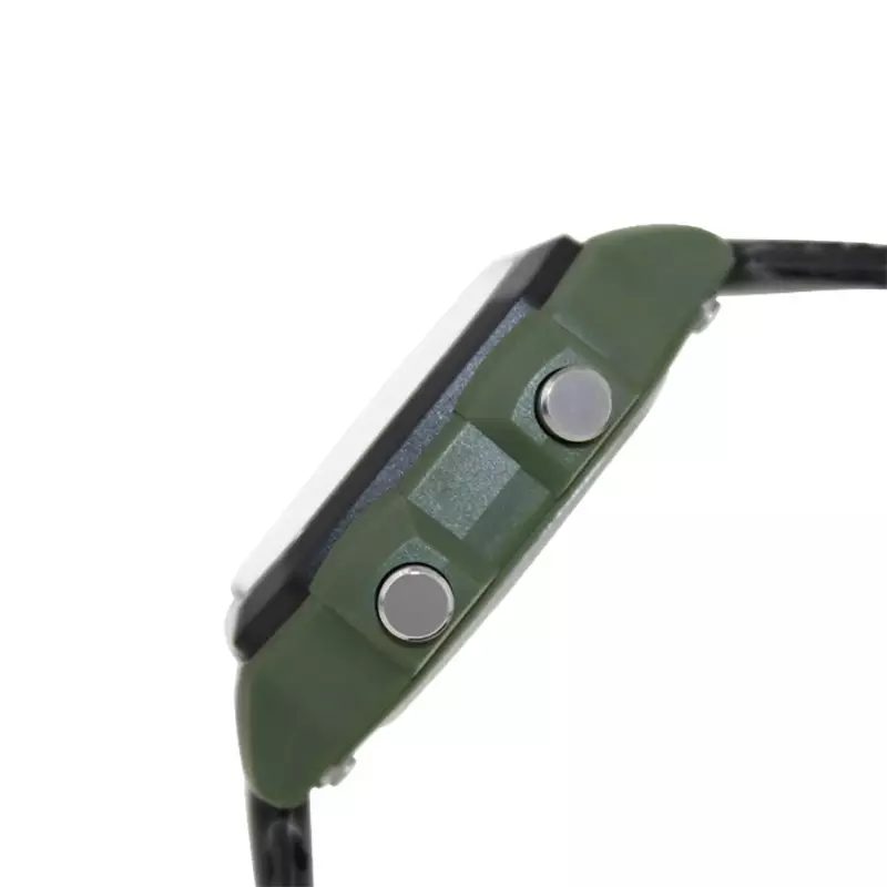 Jam Tangan Pria Digital Casio Standard AE-1200WHB-3BVDF AE1200 AE-1200WH 10 Years Battery Lifetime Green Fabric Band