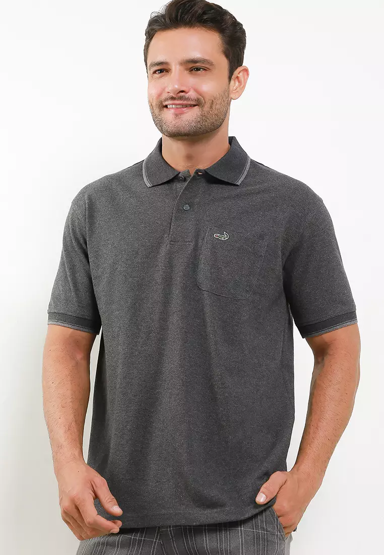 Crocodile COLE Smoke Baju Kaos Kerah Pria Men Polo Relax fit
