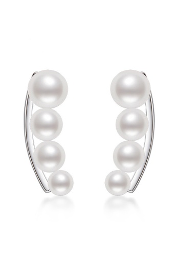 A.Excellence silver Premium Japan Akoya Pearl 6.75-7.5mm Balance Beam  Earrings 41A5DACE07F03EGS_1