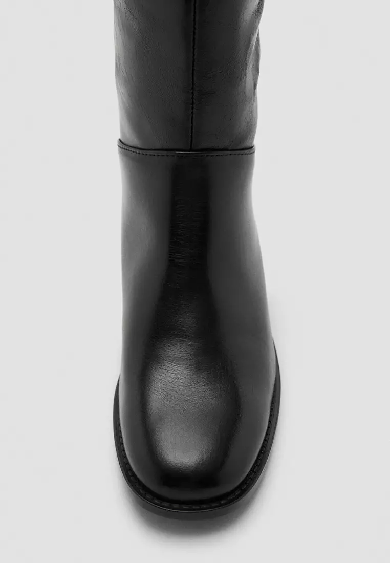Knee-High Leather Boots