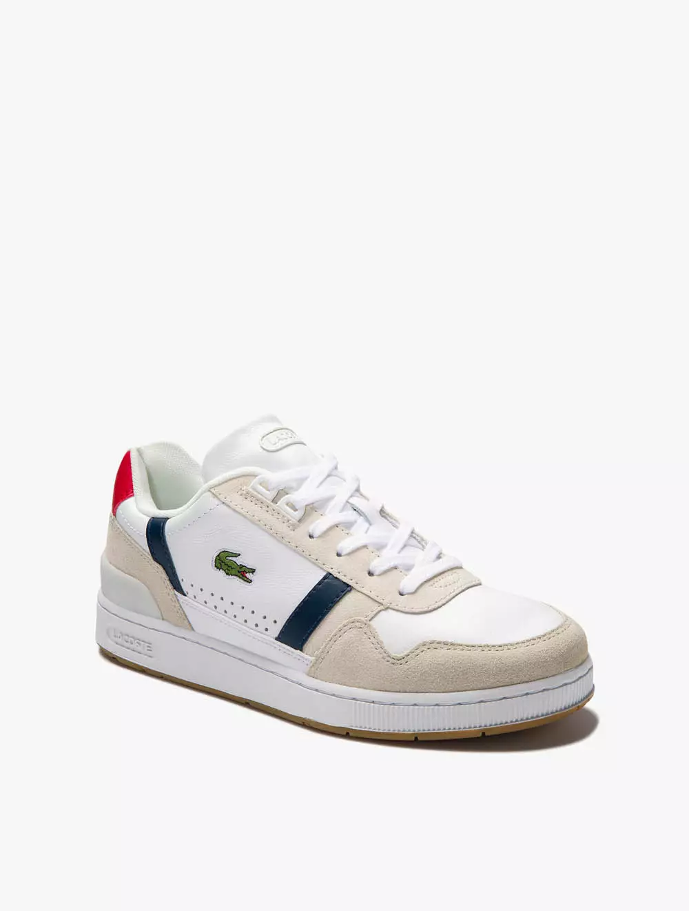 Jual Lacoste Women's T-Clip Tricolour Leather and Suede Trainers ...