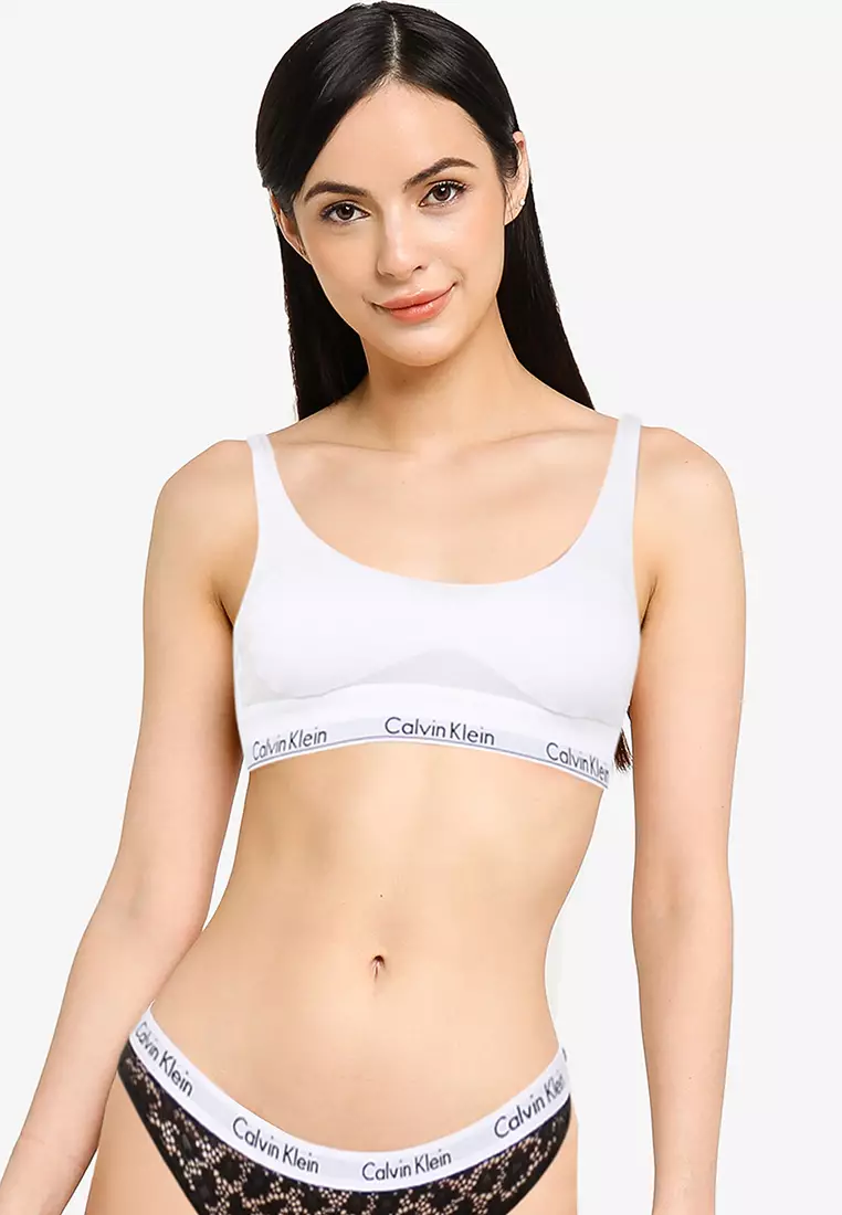 Buy Calvin Klein Lightly Lined Bralette - Calvin Klein Underwear in Bone  White 2024 Online