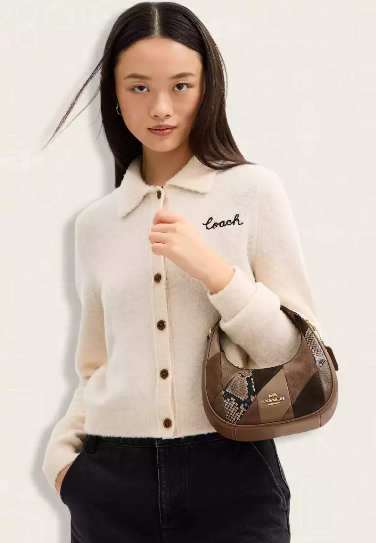 Coach Carmen Mini Crossbody Bag With Patchwork Mushroom Multi