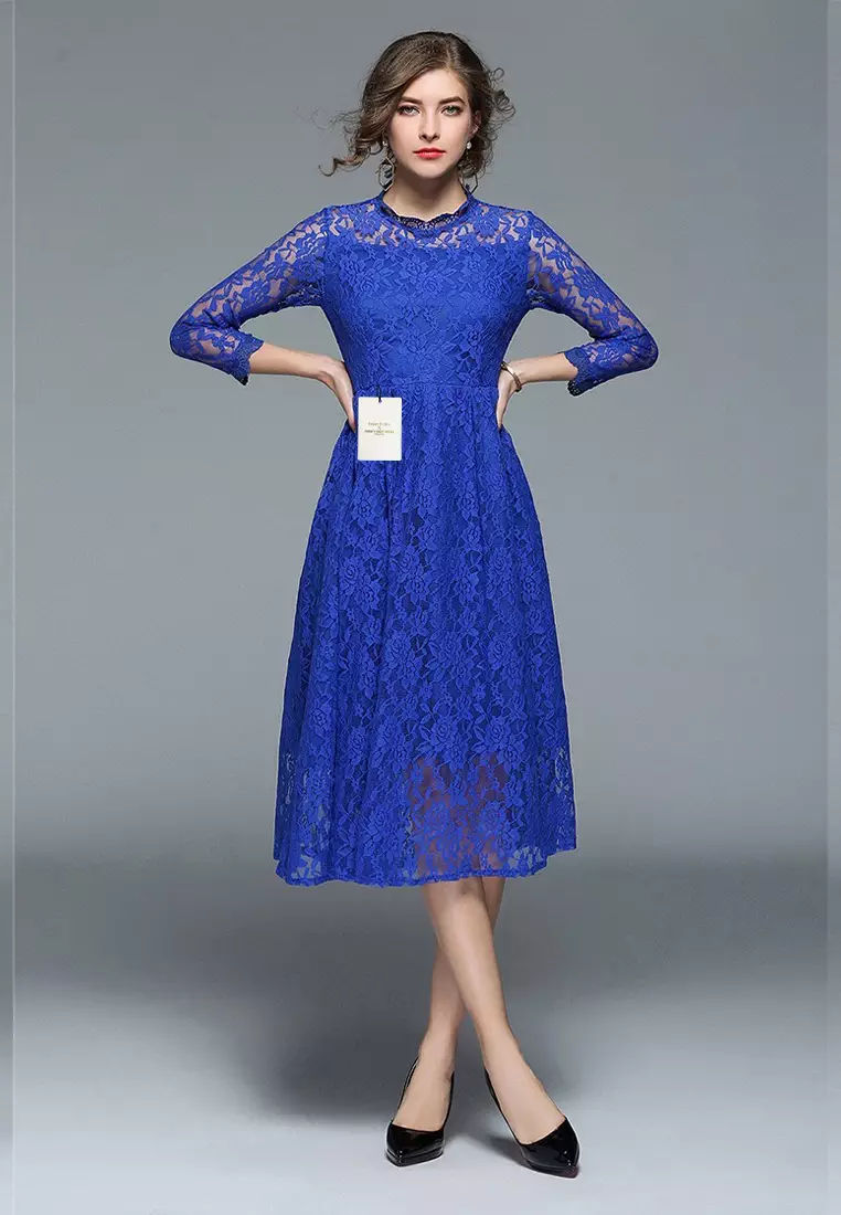 Elegant Lace Slim Cut Dress ZHY-405-609