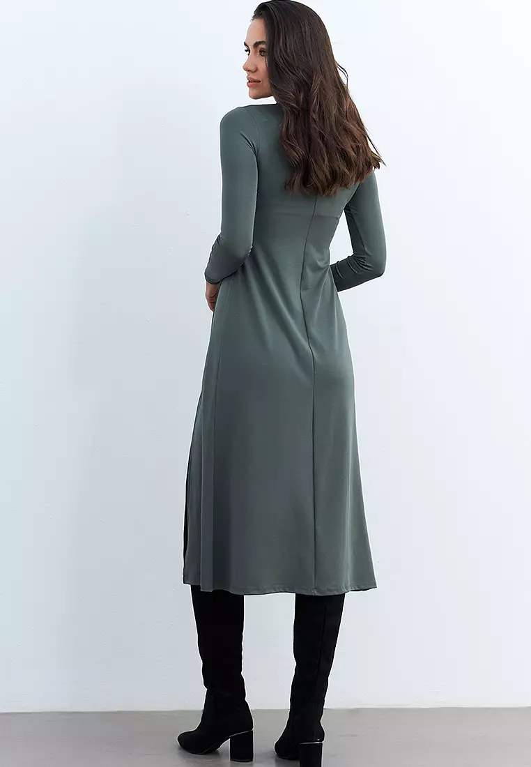 Slit Midi Dress
