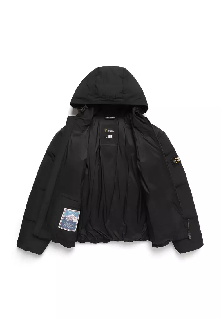 【NATIONAL GEOGRAPHIC】HOODED HERON DOWN JUMPER Unisex HERON Hooded Down Jacket - LICHEN KHAKI