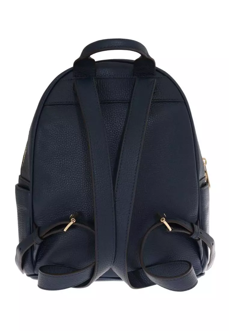 Michael Kors Michael Kors Navy Blue ABBEY Leather Backpack Bag 2024