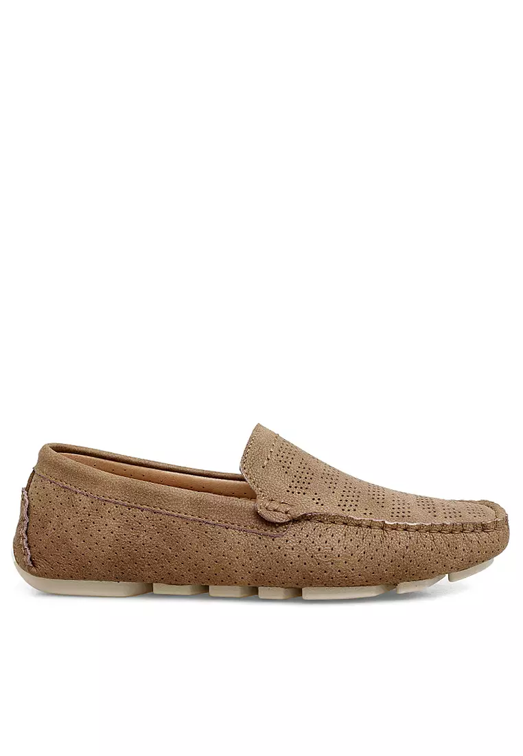 Discount on Twenty Eight Shoes  shoes - SKU: Perforated Leather Loafers & Boat Shoes YY3033
