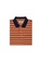 Goldlion orange [ONLINE EXCLUSIVE] Goldlion Regular Fit Piques Polyester Cotton Polo Tee - Orange with Navy Stripe 09193AA55F249BGS_3