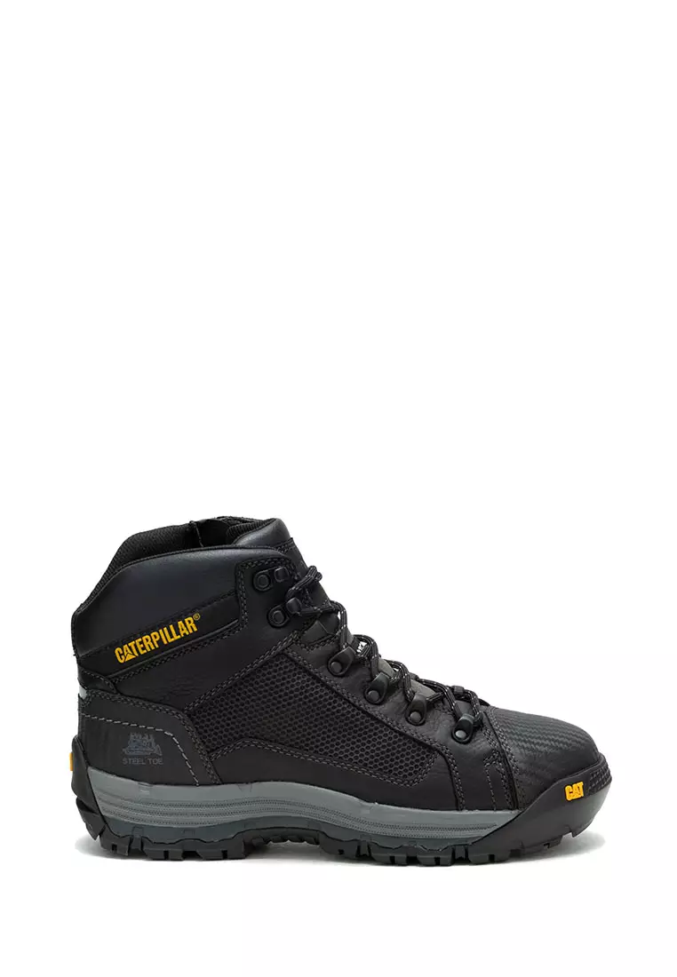 Men's Convex Mid Side Zip Steel Toe Boots - Black (P720055) | Safety Shoes