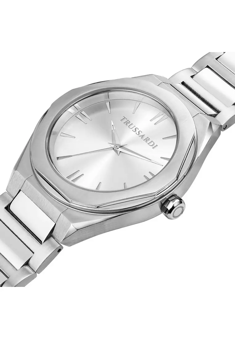 【2 Years Warranty】Trussardi Brink 42mm Men's Quartz Watch Luminous Hands R2453156006 Japan Movement