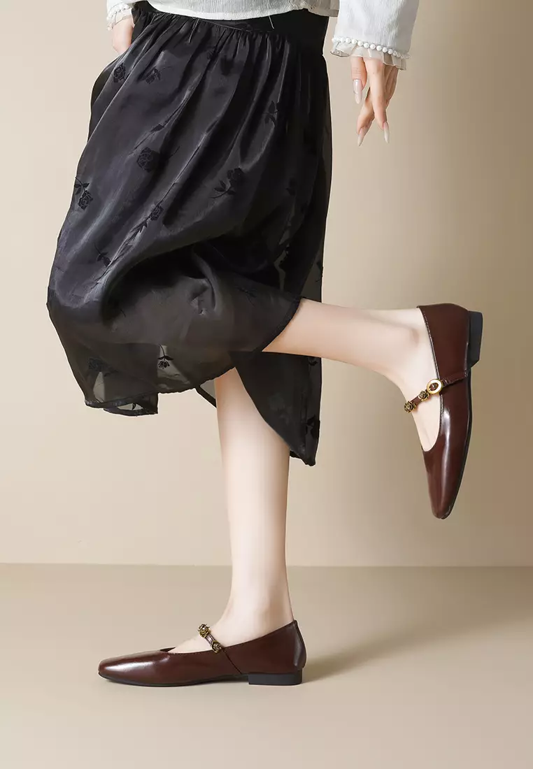 Metal Buckle Strap Mary Jane Shoes WW821-3