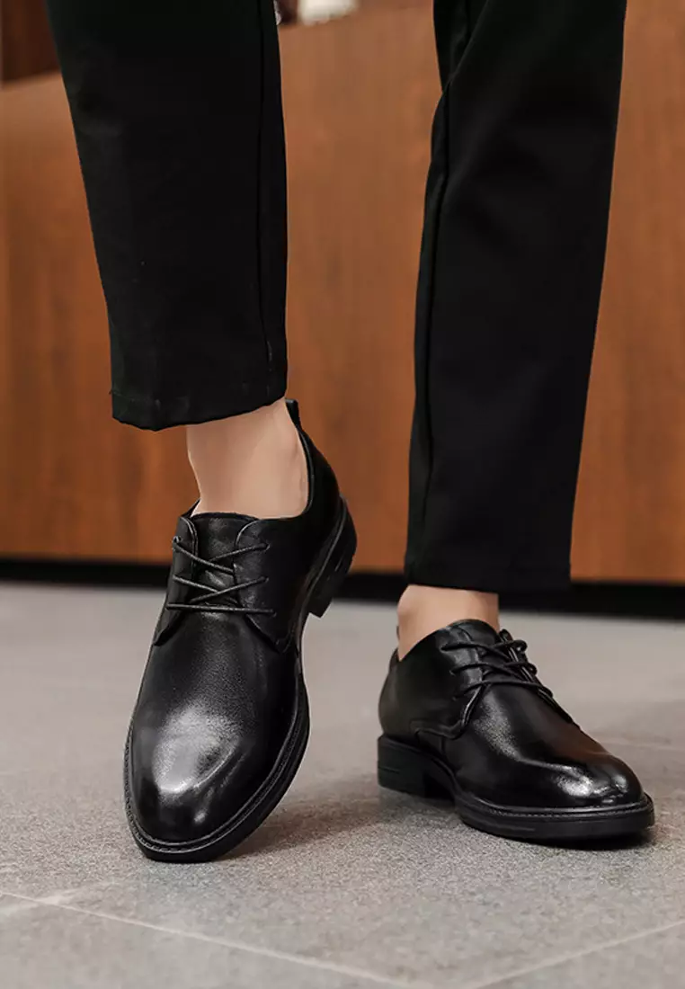 商務頭層牛皮德比鞋 MK8348-1