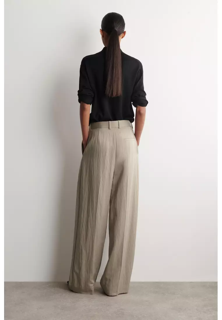 RELAXED FLUID WIDE-LEG TROUSERS