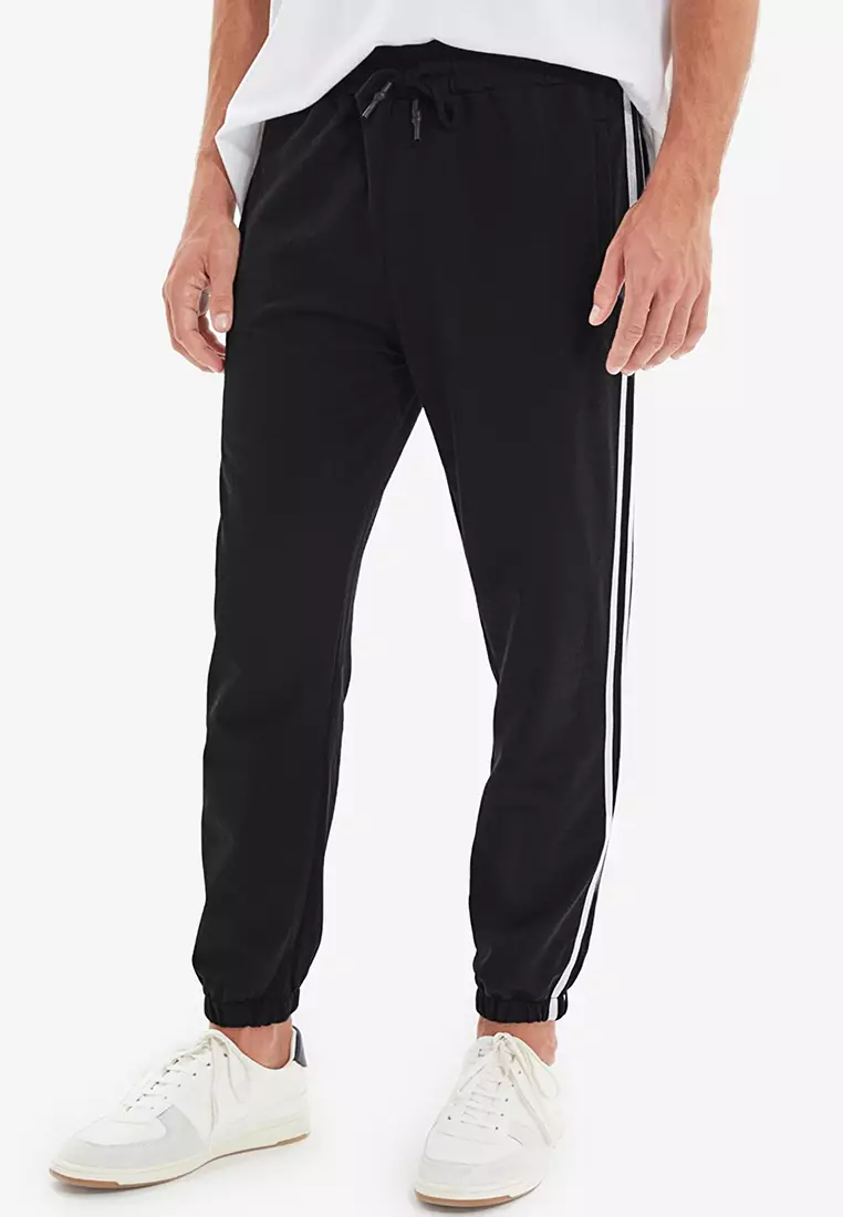 Jogger with sale white stripe