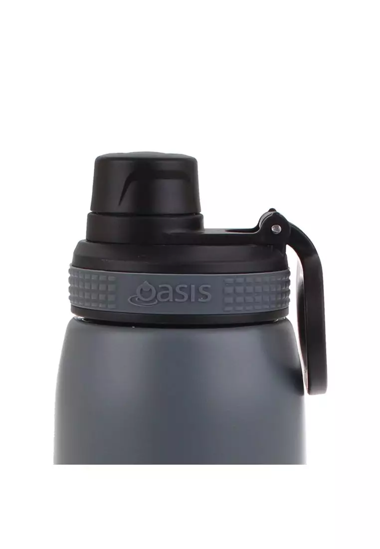 Oasis Stainless Steel Insulated Sports Water Bottle with Screw Cap 550ML - Steel