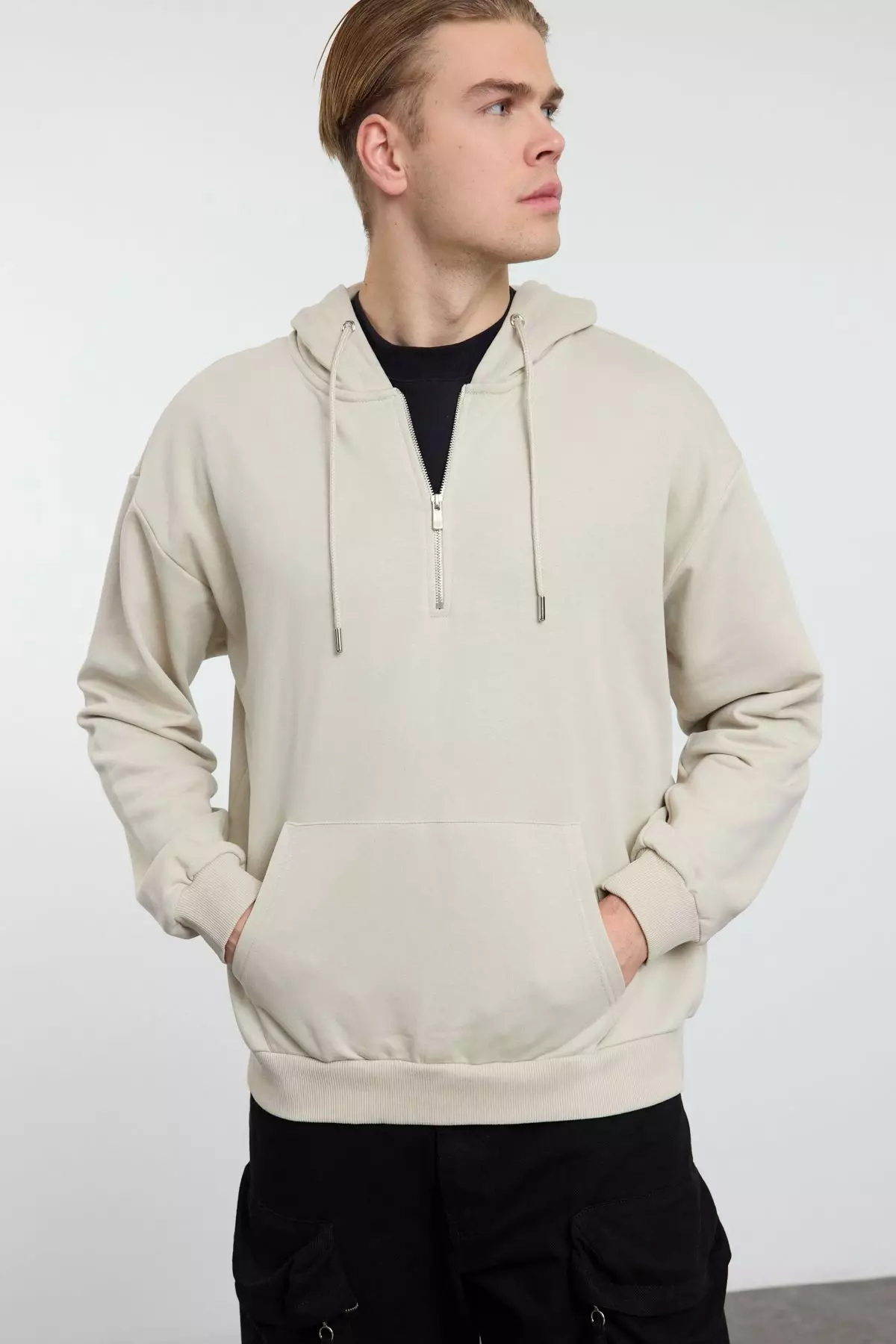 Basic Half-ZIpper Hoodie