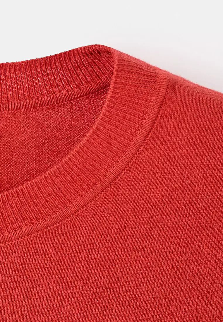 Fine-Knit Crew-Neck Sweater