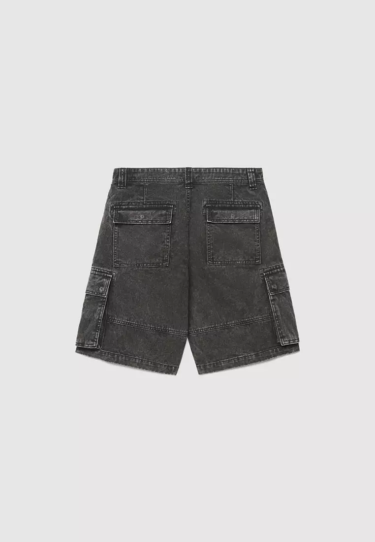 Men's Denim Cargo Shorts